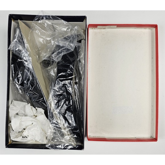 Vintage Nina Women's 6 1/2 M Black Velvet Heels Almond Toe With Box - Picture 7 of 12